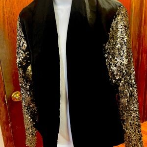 Mimi Chica sequin sleeve blazer